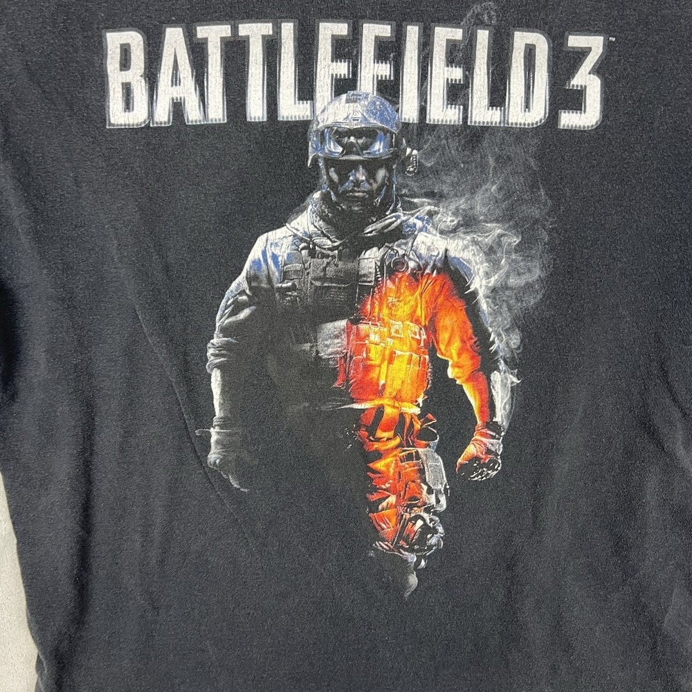 Dice Battlefield 3 Game Stuff‎ Video Game Promo Graphic Black T-Shirt Adult Sz L